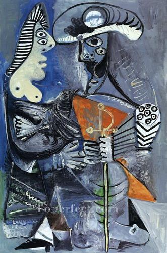The matador and Woman E the bird 1970 cubism Pablo Picasso Oil Paintings